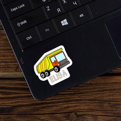 Dump Truck Sticker Elisa Laptop Image