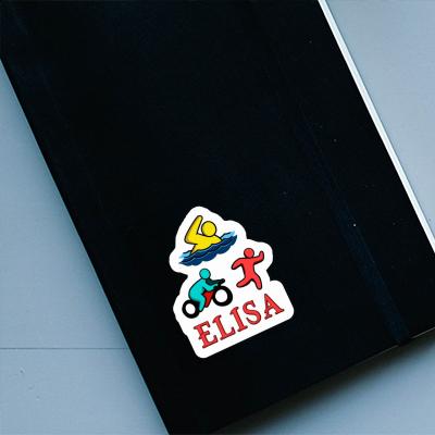 Elisa Aufkleber Triathlet Notebook Image