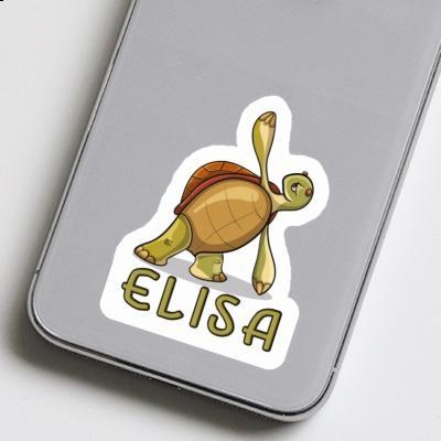 Sticker Yoga Turtle Elisa Laptop Image