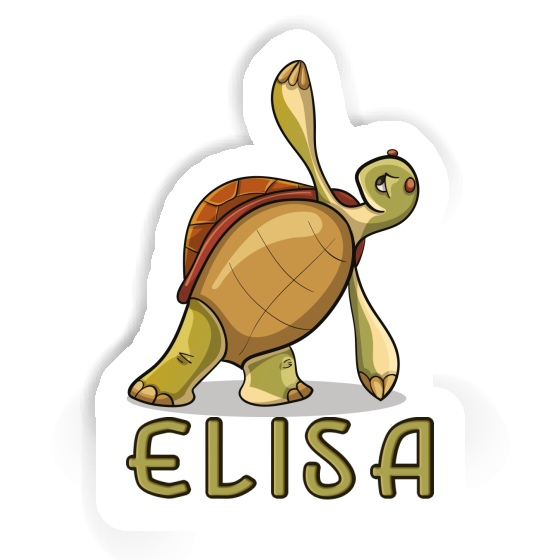 Elisa Autocollant Tortue yoga Laptop Image