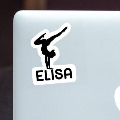 Sticker Yoga Woman Elisa Laptop Image