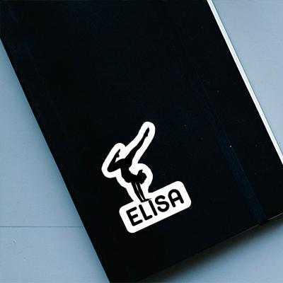 Sticker Yoga Woman Elisa Laptop Image