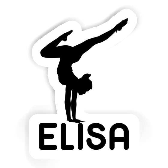 Sticker Yoga Woman Elisa Notebook Image