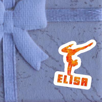 Sticker Yoga Woman Elisa Laptop Image