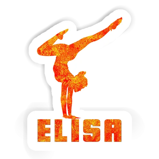 Sticker Yoga Woman Elisa Laptop Image