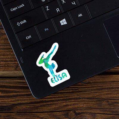 Elisa Sticker Yoga Woman Laptop Image