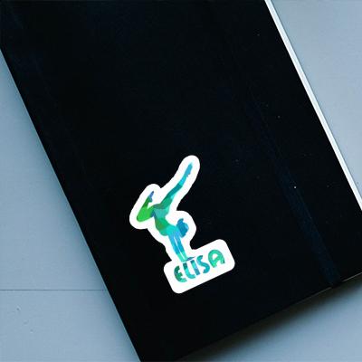 Sticker Yoga-Frau Elisa Laptop Image