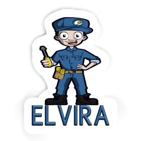 Elektriker Aufkleber Elvira Image