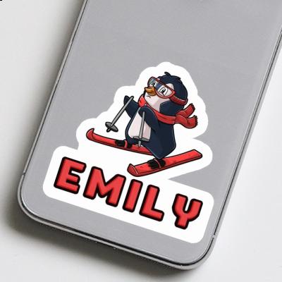 Skifahrerin Aufkleber Emily Notebook Image