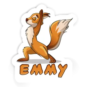 Yoga Squirrel Sticker Emmy Image