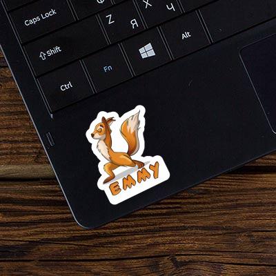 Yoga Squirrel Sticker Emmy Notebook Image