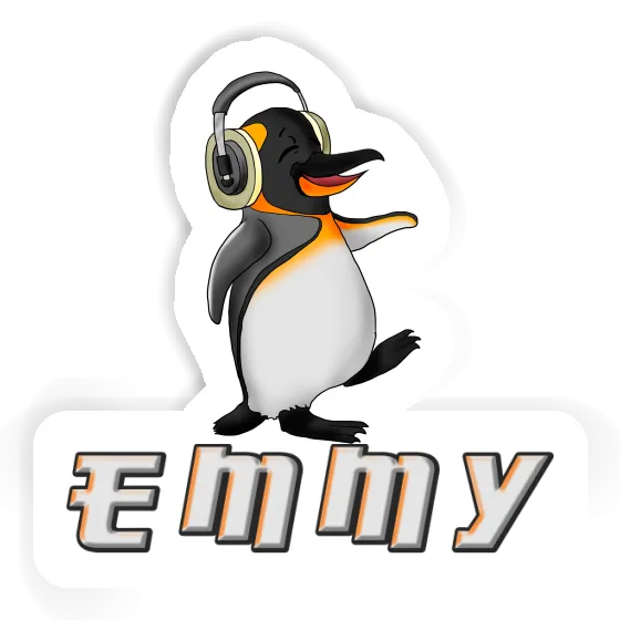 Music Penguin Sticker Emmy Notebook Image