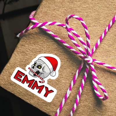 Sticker Christmas Skull Emmy Gift package Image