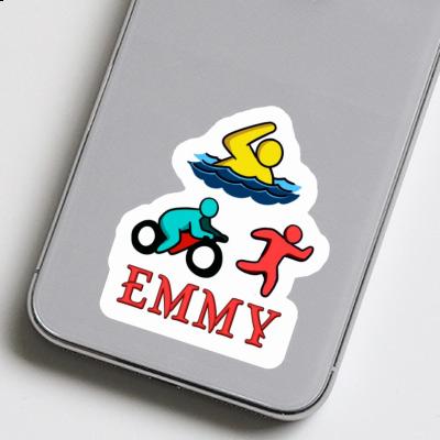 Triathlète Autocollant Emmy Laptop Image