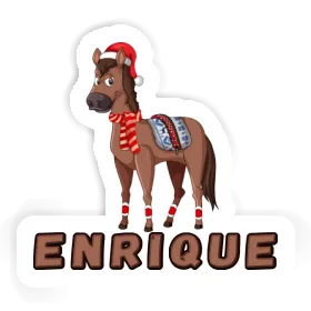 Enrique Autocollant Cheval de Noël Image