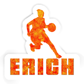 Erich Aufkleber Basketballspielerin Image