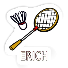 Badmintonschläger Aufkleber Erich Image