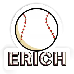 Baseball Autocollant Erich Image