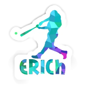 Erich Sticker Baseball Player Image