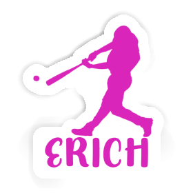 Erich Sticker Baseball Player Image
