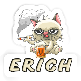Sticker Erich Smoking Cat Image