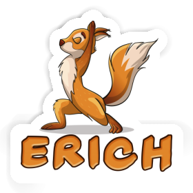 Yoga Squirrel Sticker Erich Image
