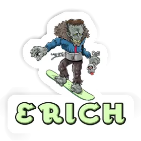 Snowboarder Sticker Erich Image