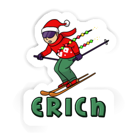 Christmas Skier Sticker Erich Image