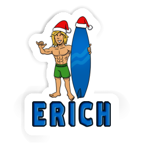 Weihnachtssurfer Sticker Erich Image