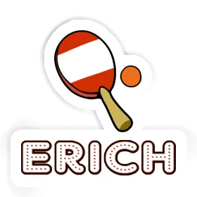 Tischtennisschläger Aufkleber Erich Image