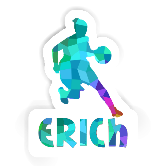 Erich Sticker Basketball Player Notebook Image