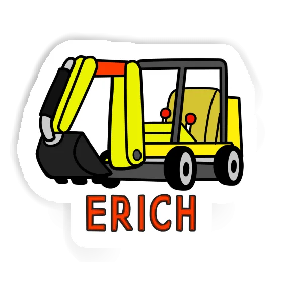 Sticker Mini-Excavator Erich Laptop Image