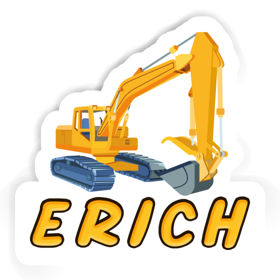 Sticker Excavator Erich Notebook Image