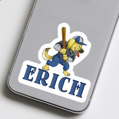 Autocollant Erich Baseball-Chien Image