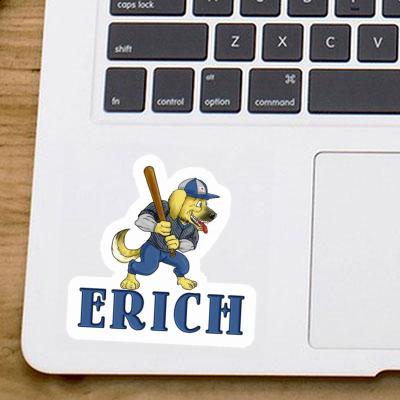Sticker Baseball Dog Erich Laptop Image