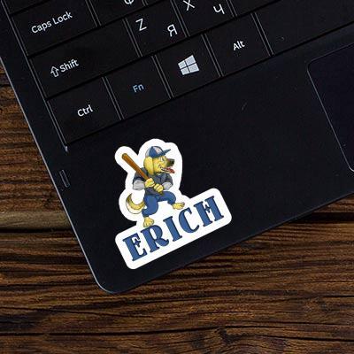 Sticker Baseball-Hund Erich Laptop Image