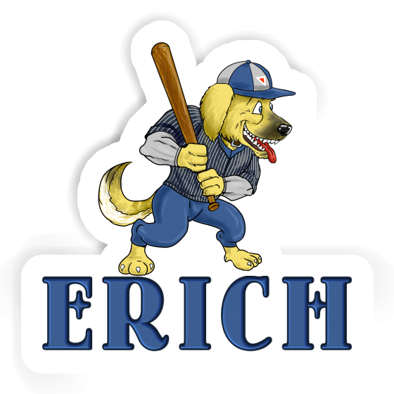 Autocollant Erich Baseball-Chien Laptop Image