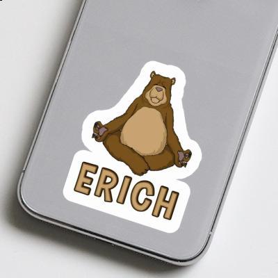 Erich Sticker Yoga Bear Laptop Image