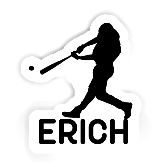Erich Sticker Baseball Player Notebook Image