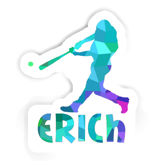 Erich Sticker Baseball Player Notebook Image