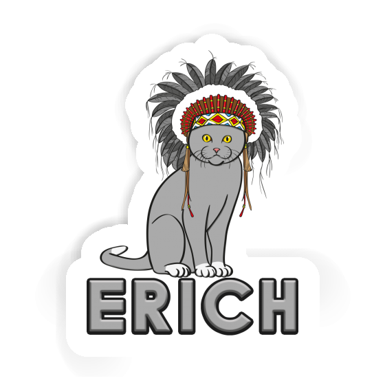 Indian Cat Sticker Erich Notebook Image
