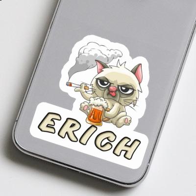 Sticker Erich Smoking Cat Laptop Image