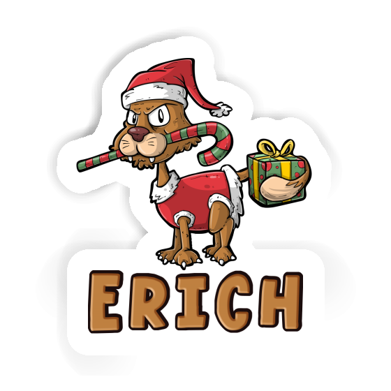 Sticker Erich Christmas Cat Gift package Image