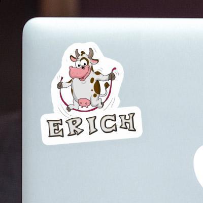 Sticker Erich Skipping Ropes Cow Laptop Image
