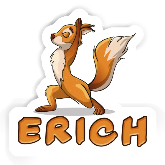 Yoga Squirrel Sticker Erich Notebook Image