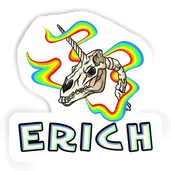 Autocollant Crâne de licorne Erich Notebook Image