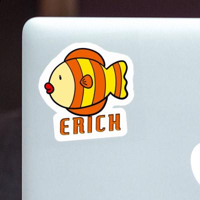 Aufkleber Fisch Erich Laptop Image