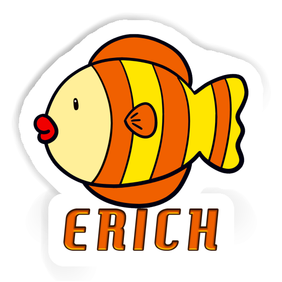 Aufkleber Fisch Erich Laptop Image