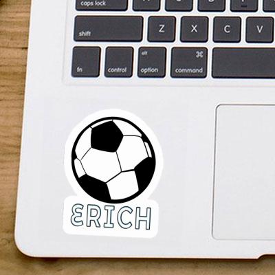 Erich Autocollant Ballon de foot Laptop Image