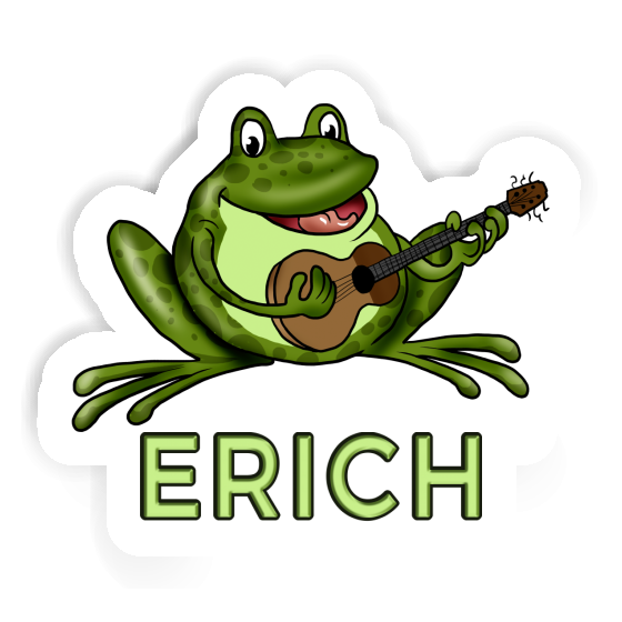 Erich Sticker Guitar Frog Notebook Image